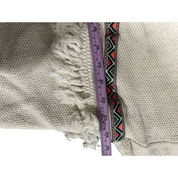 Coachella Official H&M Collab Festival Open Knit Western Fringe Hippie Open Fron - Picture 13 of 15